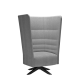 Кресло Cell128 с поворотным стальным основанием с деревянными ножками